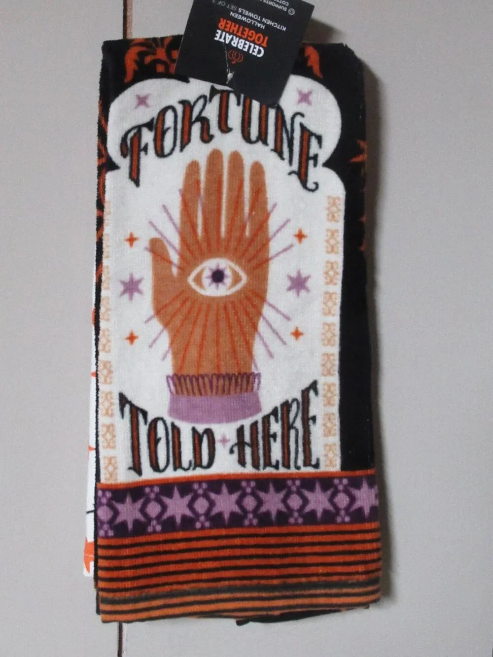 Witchy Fortune Telling Palm Reading Design Kitchen Towel